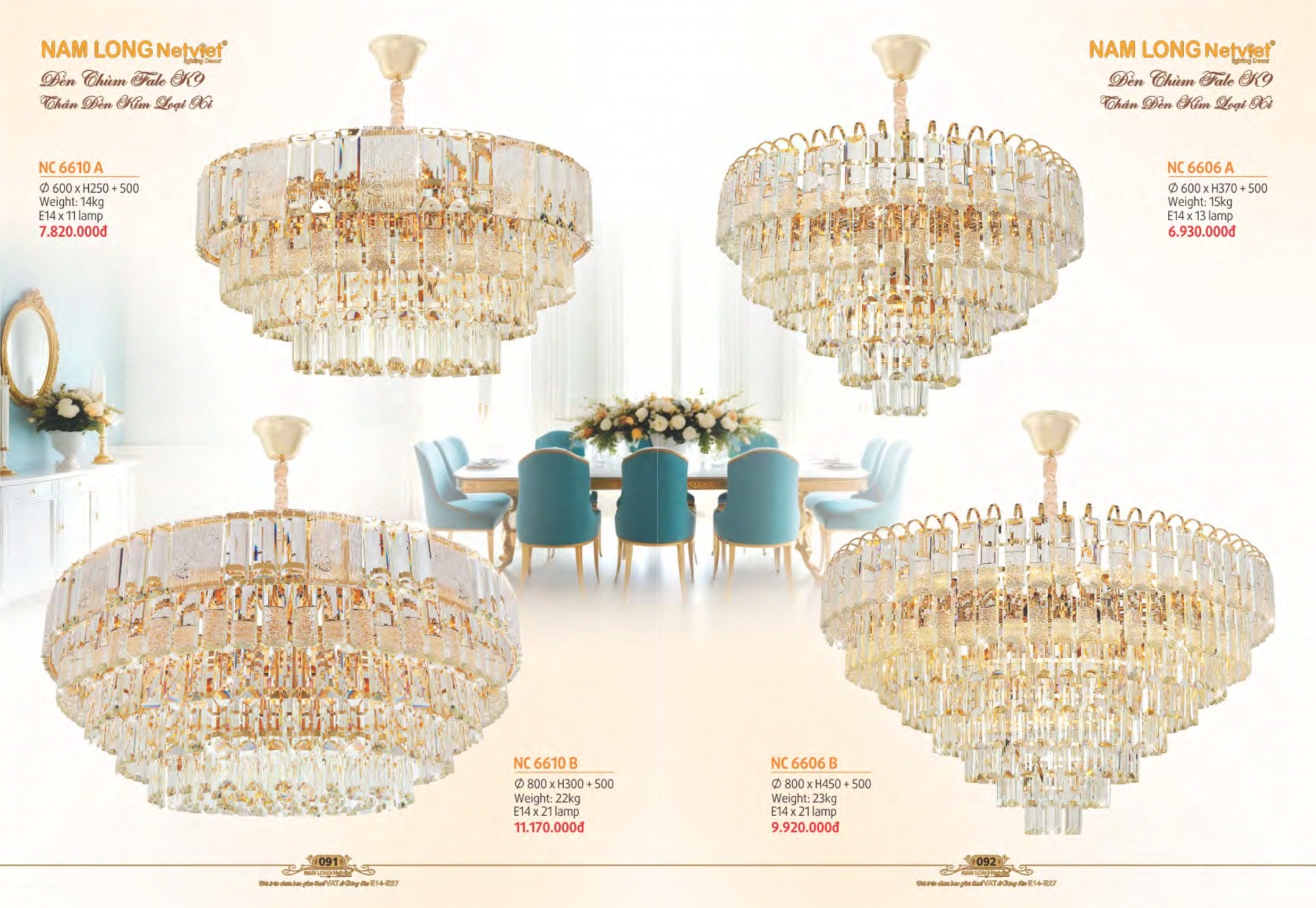 Bảng giá đèn trang trí Nam Long